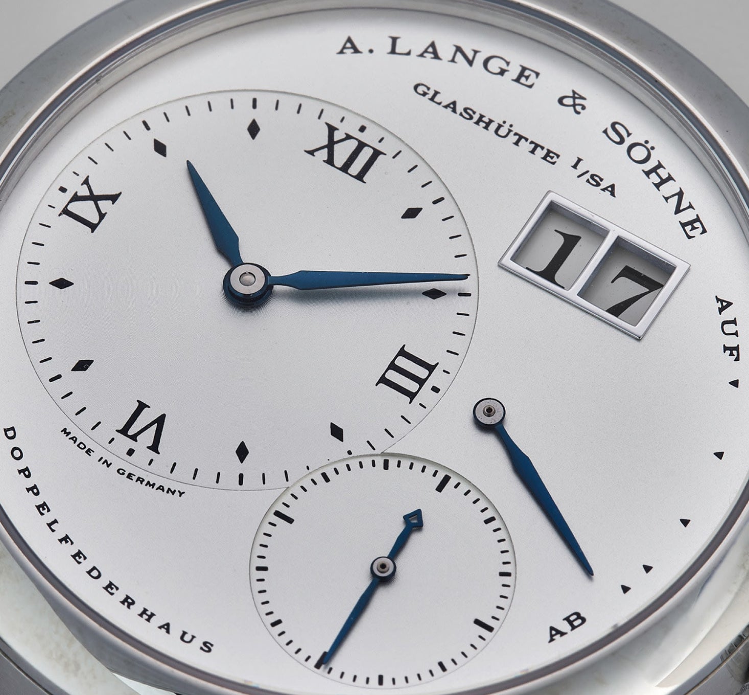 A. Lange & Söhne Lagne 1 in steel dial and power reserve for A Collected Man London