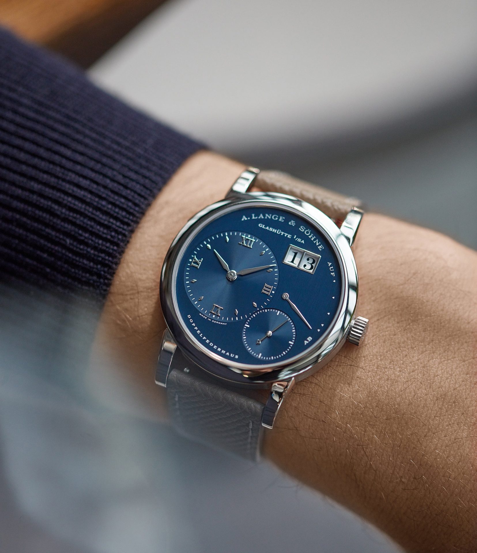 A. Lange & Söhne Lange 1 ref 101.027 blue dial for A Collected Man Londo