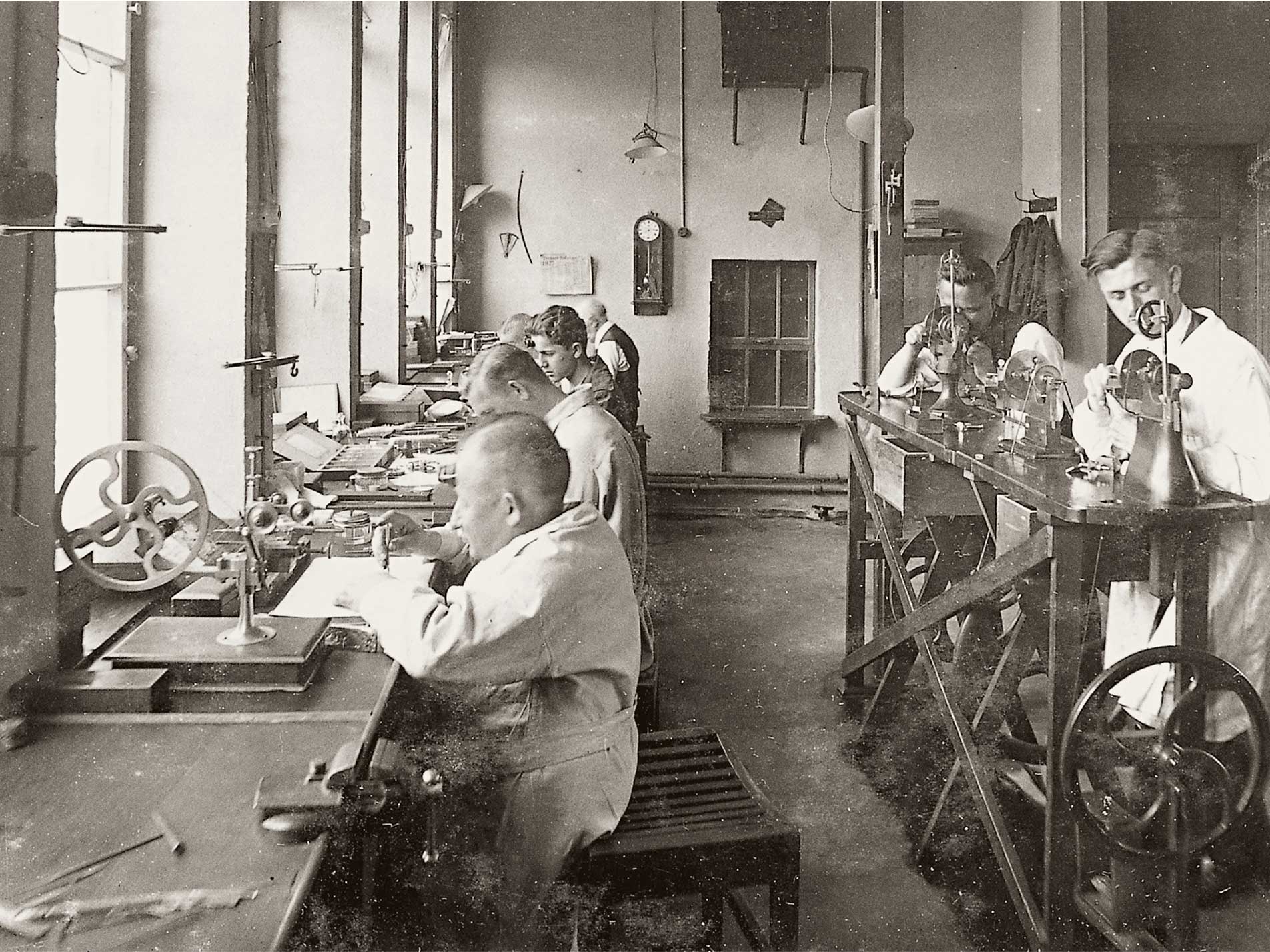 The A. Lange & Söhone workshop before the end of the second world war for A Collected Man Lonodn