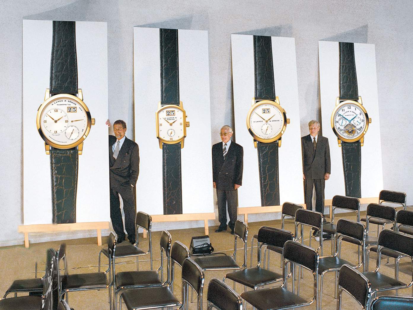 The press conference to relaunch A. Lange & Söhne in 1994 for A Collected Man London