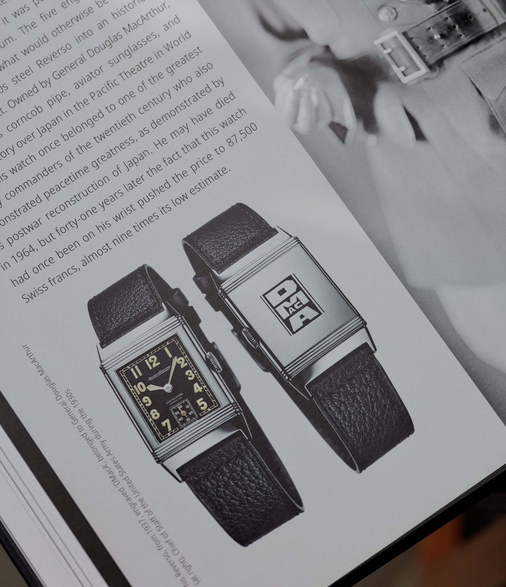 Caseback engravings and lacquer-work for General Douglas McArthur to commemorate historic flight by Amelia Earhart  in The Flippin’ History of the Reverso for A Collected Man