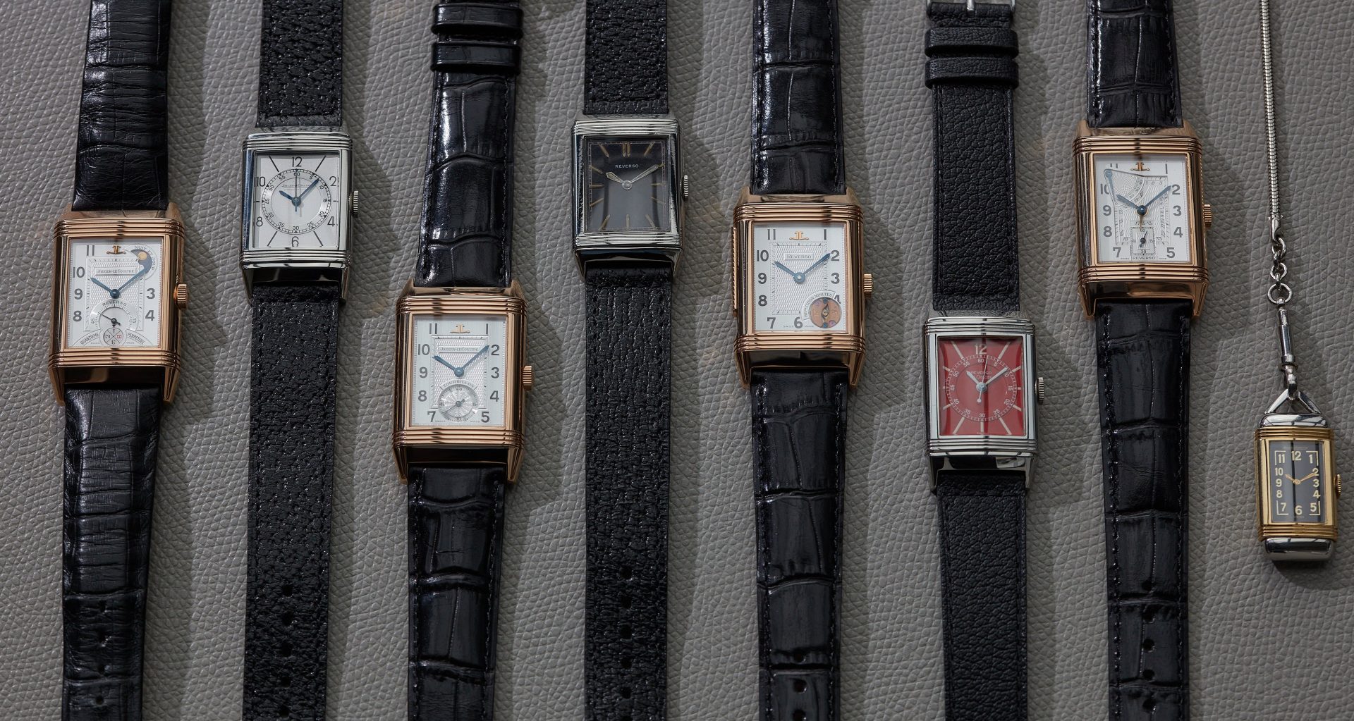 All 8 JLC Reversos we had to shoot in The Flippin’ History of the Reverso for A Collected Man