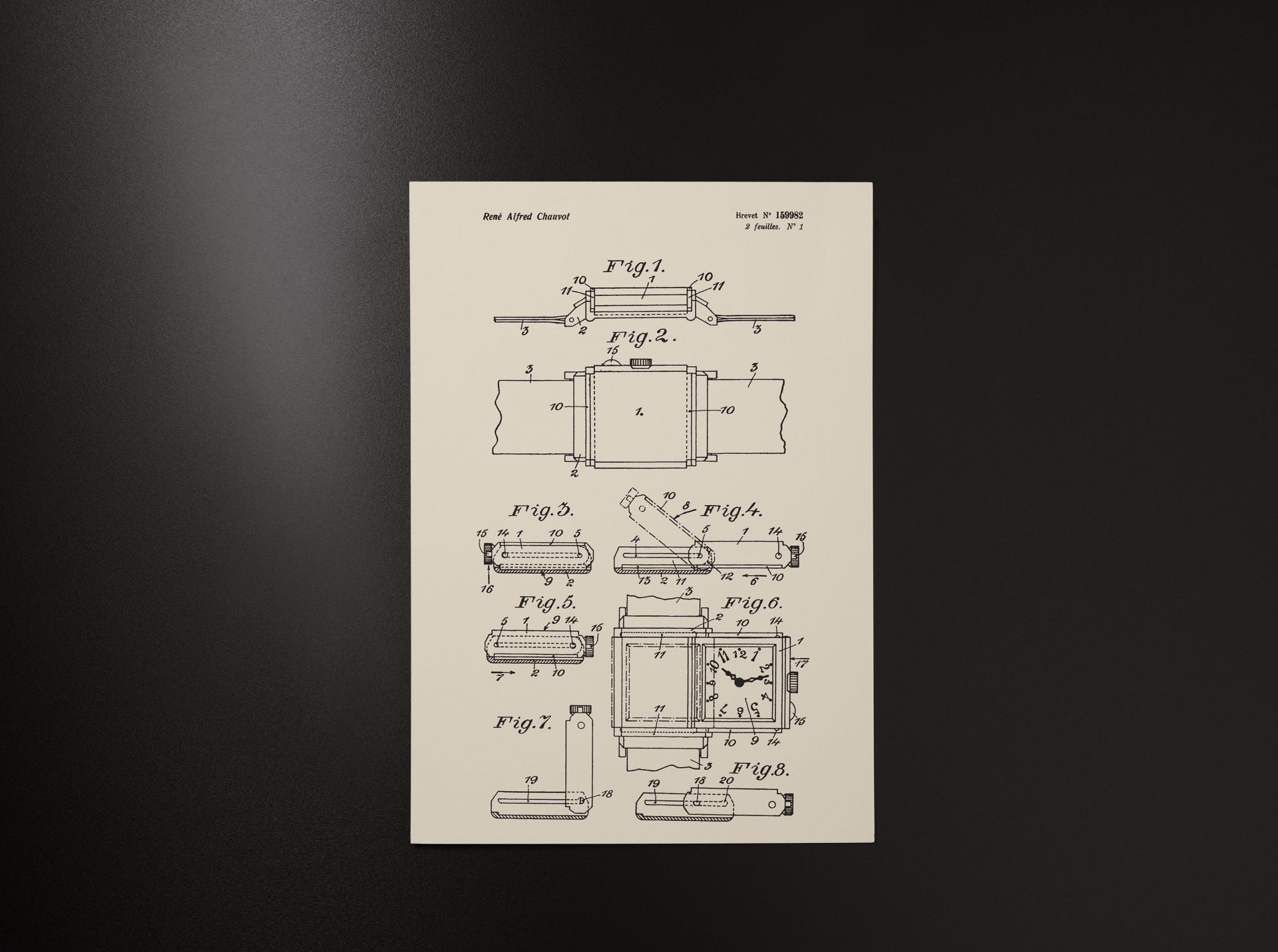 Original patent for Jaeger-LeCoultre Reverso case drawings in The Flippin’ History of the Reverso for A Collected Man