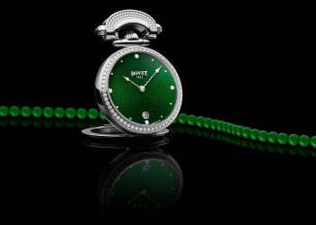 Miss Audrey & Monsieur Bovet adorned in green guilloché dials