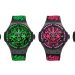 BIG BANG BRODERIE SUGAR SKULL FLUO Hublot revisits neon Time to glow