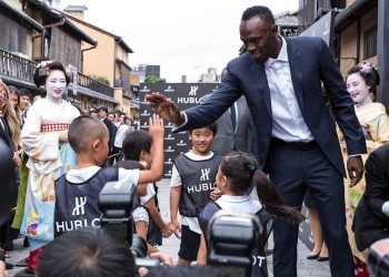 Hublot Ambassador Usain “Lightning” Bolt strikes Kyoto! Charity event with kids