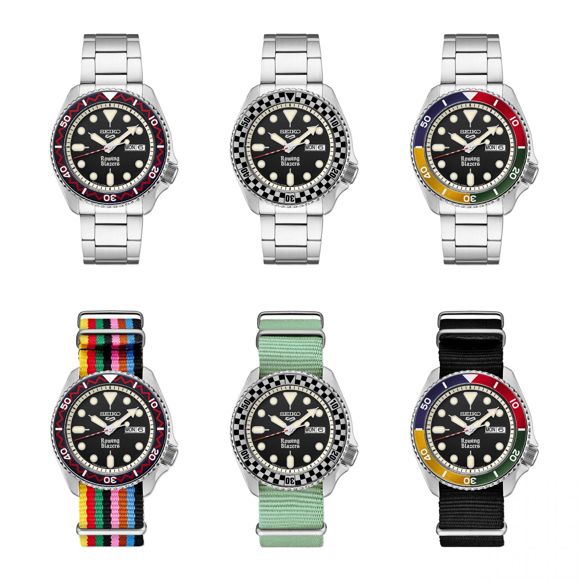 Six Seiko x Rowing Blazers limited edition watches in The Role Played by ‘Collaborations’ in Watchmaking for A Collected Man London